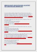 AMERICAN HEART ASSOCIATION BASIC LIFE SPPORT TEST QUESTIONS AND ANSWERS 2024