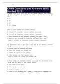 CPAN Questions and Answers 100&percnt; Verified 2026