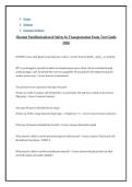 Hazmat Familiarization & Safety In Transportation Exam Test Guide 2026