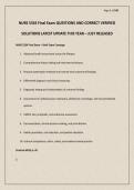 NURS 5334 Final Exam QUESTIONS AND CORRECT VERIFIED SOLUTIONS LATEST UPDATE THIS YEAR &ndash; JUST RELEASED