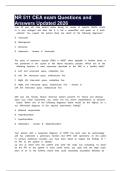 NR 511 CEA exam Questions and Answers Updated 2026
