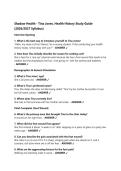 Shadow Health - Tina Jones&comma; Health History Study Guide &lpar;2026&sol;2027 Syllabus&rpar; Interview Opening