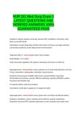NUR 201 Med Surg Exam 1 LATEST QUESTIONS AND VERIFIED ANSWERS 100- GUARANTEED PASS&period;