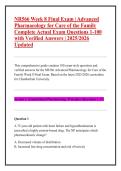 NR566 Week 8 Final Exam Due 1st March 2026 Complete Actual Exam  Questions 1- 100 NR566 Advanced Pharmacology For Care Of The  Family NR 566 Midterm and Finals Examplify Online Proctored Exam  Questions and Answers &vert; 100&percnt; Pass Guaranteed &vert; Graded A&plus;