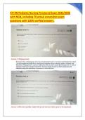 ATI RN Pediatric Nursing Proctored Exam 2023&sol;2026  with NGN&comma; including 70 actual screenshot exam  questions with 100&percnt; verified answers&period; 