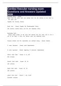 Cardiac&sol;Vascular nursing exam Questions and Answers Updated 2026