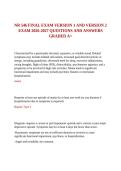 NR 546 FINAL EXAM VERSION 1 AND VERSION 2 EXAM 2026-2027 QUESTIONS AND ANSWERS GRADED A&plus;