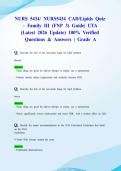 NURS 5434&sol; NURS5434 CAD&sol;Lipids Quiz &ndash; Family III &lpar;FNP 3&rpar; Guide&vert; UTA &lpar;Latest 2026 Update&rpar; 100&percnt; Verified Questions & Answers &vert; Grade A