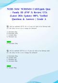 NURS 5434&sol; NURS5434 CAD&sol;Lipids Quiz &ndash; Family III &lpar;FNP 3&rpar; Review&vert; UTA &lpar;Latest 2026 Update&rpar; 100&percnt; Verified Questions & Answers &vert; Grade A