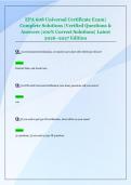 EPA 608 Universal Certificate Exam&vert;  Complete Solutions &vert;Verified Questions &  Answers &vert;100&percnt; Correct Solutions&vert; Latest  2026&ndash;2027 Edition 