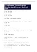 CVRN Review Course Practice Questions and Answers Updated 2026
