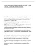 NURS 5350 M2L3 &vert; QUESTIONS AND ANSWERS &vert; 2026 UPDATE &vert; WITH COMPLETE SOLUTION&period;