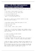 Exam 1&colon; HF&comma; PVD&comma; CAD Questions and Answers Updated 2026