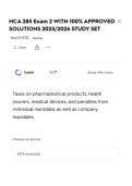 HCA 285 Exam 2 WITH 100&percnt; APPROVED SOLUTIONS 2025&sol;2026 STUDY SET