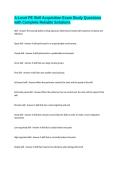 A-Level PE Skill Acquisition Exam Study Questions with Complete Reliable Solutions