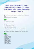 NURS 5434&sol; NURS5434 HTN Quiz &ndash; Family III &lpar;FNP 3&rpar; Guide&vert; UTA &lpar;Latest 2026 Update&rpar; 100&percnt; Verified Questions & Answers &vert; Grade A