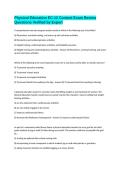 Physical Education EC-12 Content Exam Review Questions Verified by Expert