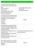 NUR 310 Exam 4 Questions and Answers Graded A&plus;