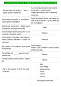NUR 356 Mental Health Exam 3 Questions and Answers Rated A