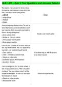NUR 3405 - Quiz 2 Test Questions and Answers Rated A