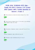 NURS 5434&sol; NURS5434 HTN Quiz &ndash; Family III &lpar;FNP 3&rpar; Review&vert; UTA &lpar;Latest 2026 Update&rpar; 100&percnt; Verified Questions & Answers &vert; Grade A
