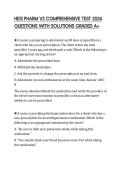 HESI PHARM V2 COMPREHENSIVE TEST 2026 QUESTIONS WITH SOLUTIONS GRADED A&plus;