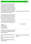 HESI Exam 1 Test Questions and Answers Graded A&plus;