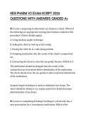 HESI PHARM V2 EXAM SCRIPT 2026 QUESTIONS WITH ANSWERS GRADED A&plus;