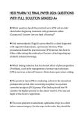 HESI PHARM V2 FINAL PAPER 2026 QUESTIONS WITH FULL SOLUTION GRADED A&plus;