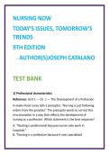 Nursing Trends Test Bank 2026 &vert; Catalano NCLEX MCQs &vert; Professional Nursing Study Guide &vert; Nursing Now 9th Edition