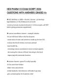 HESI PHARM V3 EXAM SCRIPT 2026 QUESTIONS WITH ANSWERS GRADED A&plus;