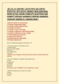 IELTS ACADEMIC LISTENING READING  WRITING SPEAKING NEWEST 2026 QUESTIONS  FROM ACTUAL EXAMS COMPLETE QUESTIONS AND  CORRECT DETAILED ANSWERS &lpar;VERIFIED ANSWERS&rpar;  &vert;ALREADY GRADED A&plus;&vert;&vert;BRAND NEW&excl;&excl;