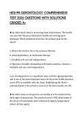 HESI PN GERONTOLOGY COMPREHENSIVE TEST 2026 QUESTIONS WITH SOLUTIONS GRADED A&plus;