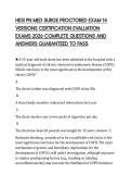 HESI PN MED SURGE PROCTORED EXAM 14 VERSIONS CERTIFICATION EVALUATION EXAMS 2026 COMPLETE QUESTIONS AND ANSWERS GUARANTEED TO PASS