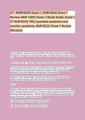 C7 - NUR1023C Exam 1&comma; NUR1023C Exam 1 Review&comma; NUR 1023C Exam 1 Study Guide&comma; Exam 1 C7 NUR1023C FSCJ possible questions and practice questions&comma; NUR1023C Exam 1 Review &lpar;Revised&rpar;