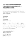 HESI PRACTICE EXAM PHARM BSN 315 ACTUAL EXAM PAPER 2026 QUESTIONS SOLUTIONS GRADED A&plus;
