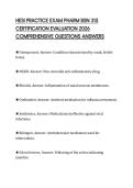 HESI PRACTICE EXAM PHARM BSN 315 CERTIFICATION EVALUATION 2026 COMPREHENSIVE QUESTIONS ANSWERS