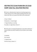 HESI PRACTICE EXAM PHARM BSN 315 EXAM SCRIPT 2026 FULL SOLUTION PRACTICE