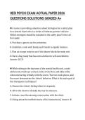HESI PSYCH EXAM ACTUAL PAPER 2026 QUESTIONS SOLUTIONS GRADED A&plus;