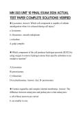 MN 553 UNIT 10 FINAL EXAM 2026 ACTUAL TEST PAPER COMPLETE SOLUTIONS VERIFIED