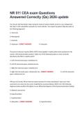 NR 511 CEA exam Questions Answered Correctly &lpar;Qs&rpar; 2026 update