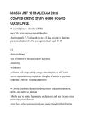 MN 553 UNIT 10 FINAL EXAM 2026 COMPREHENSIVE STUDY GUIDE SOLVED QUESTION SET