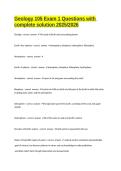 Geology 105 Exam 1 Questions with complete solution 2025&sol;2026