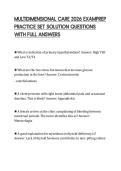 MULTIDIMENSIONAL CARE 2026 EXAMPREP PRACTICE SET SOLUTION QUESTIONS WITH FULL ANSWERS