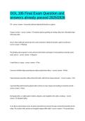 GOL 105 Final Exam Question and answers already passed 2025&sol;2026