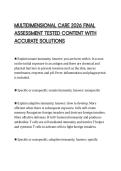 MULTIDIMENSIONAL CARE 2026 FINAL ASSESSMENT TESTED CONTENT WITH ACCURATE SOLUTIONS