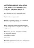 MULTIDIMENSIONAL CARE I 2026 ACTUAL EXAM SCRIPT TESTED QUESTIONS WITH COMPLETE SOLUTIONS GRADED A&plus;