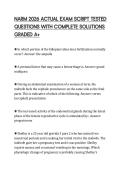 NARM 2026 ACTUAL EXAM SCRIPT TESTED QUESTIONS WITH COMPLETE SOLUTIONS GRADED A&plus;