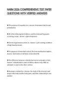 NARM 2026 COMPREHENSIVE TEST PAPER QUESTIONS WITH VERIFIED ANSWERS