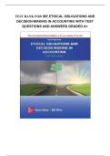 Test bank for ISE Ethical Obligations and Decision-Making in Accounting with test questions and answers graded A&plus;